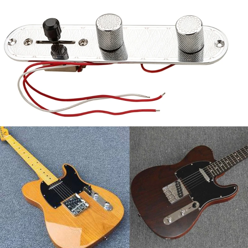 Electric Guitar Loaded Control Plate with 3 Way Easy Install