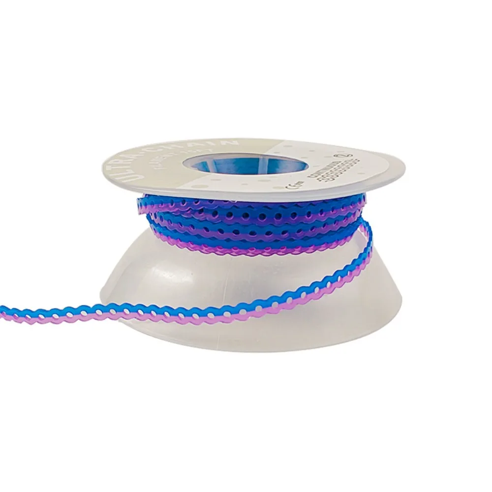 

1Roll 15 Feet Orthodontic Elastic Power Chain Closed 4.5m Dental Ultra Power Chains Colorful Dentist Material Rubber Bands