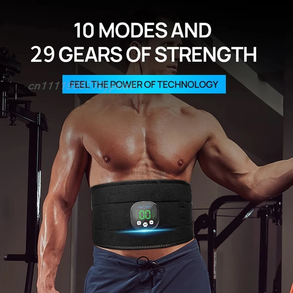 EMS Abdominal Belt - Smart Electric Muscle Stimulator Waist Toning Body Shaping Home Gym Outdoor Fitness Equipment