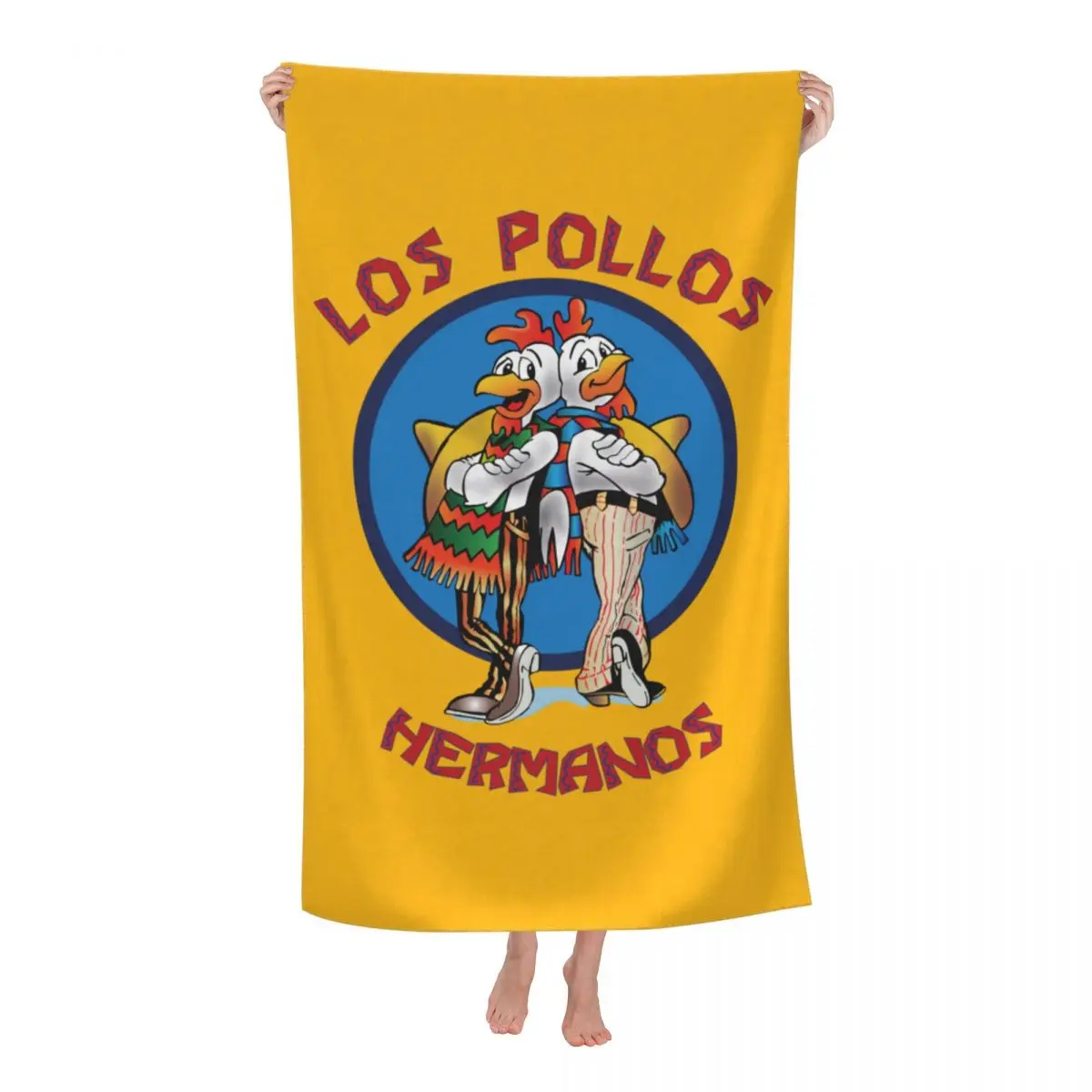 

Пользовательское забавное пляжное полотенце Los Pollos Hermanos во все тяжкие мягкие льняные полотенца из микрофибры для бассейна