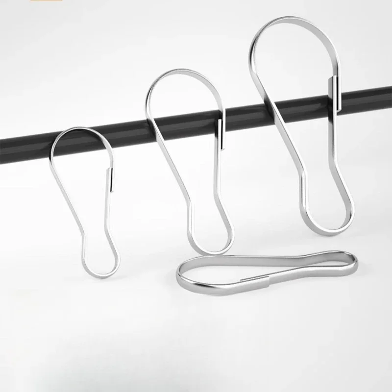 304 Stianless Steel Snap Clip Hooks Metal Spring Gourd Purse Buckle Connector For DIY Keychain Zipper Pull ID Card Findings