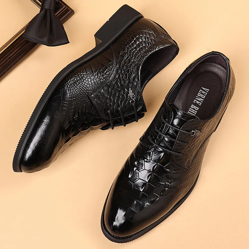 Men's business casual leather shoes with leather toe layer cowhide soft leather  fashionable 2025 Spring and Autumn men's shoes