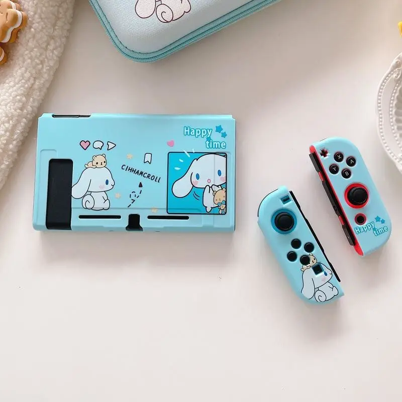 Ins Nintendo Switch Protective Case Oled/ns Storage Bag Kawaii Sanrio Cinnamoroll Anime Cute Comfortable Soft Shell Gift Girl