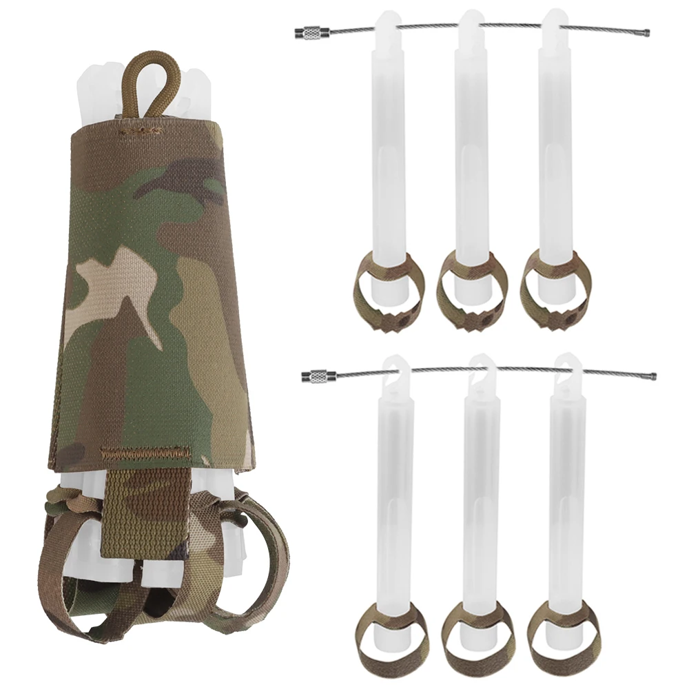 

Tactical Glow Stick Holders Chem Light Storage Pouch 6 Bundle Glow Sticks Pouches Outdoor Adventure Hunting Fishing Airsoft Gear
