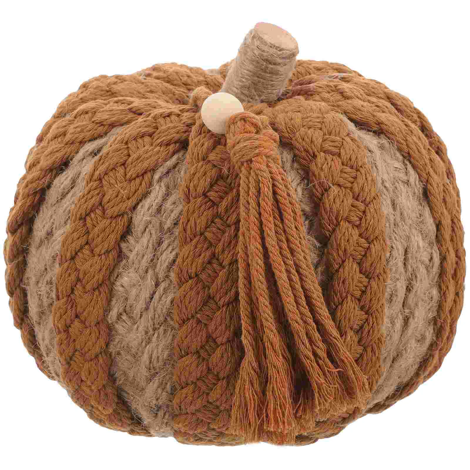 

Handwoven Pumpkin Ornaments Handmade Decor Halloween Braided Rope Decorate Cute Prop Lightweight Party Simulation Lovely Craft