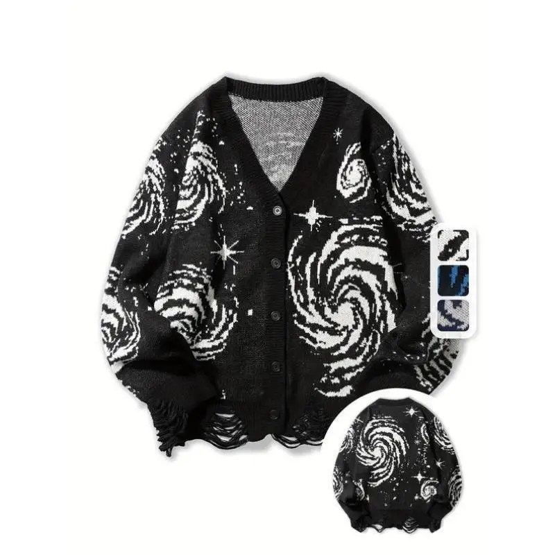 

Faionable Knitted Cardigan for Men Ciwalk Coolmax Fiber Nine Sve Collar Deformable Knitwear Middle Aged And ly