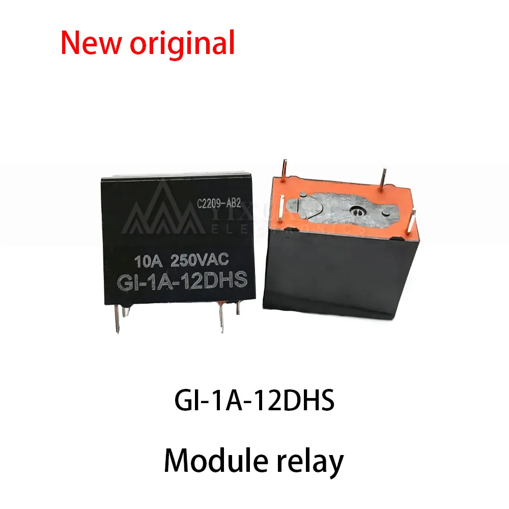 (5pcs~10pcs) 100% New relay GI-1A-12DHS Module relay 12V 12VDC 10A 250VAC 4-pin position