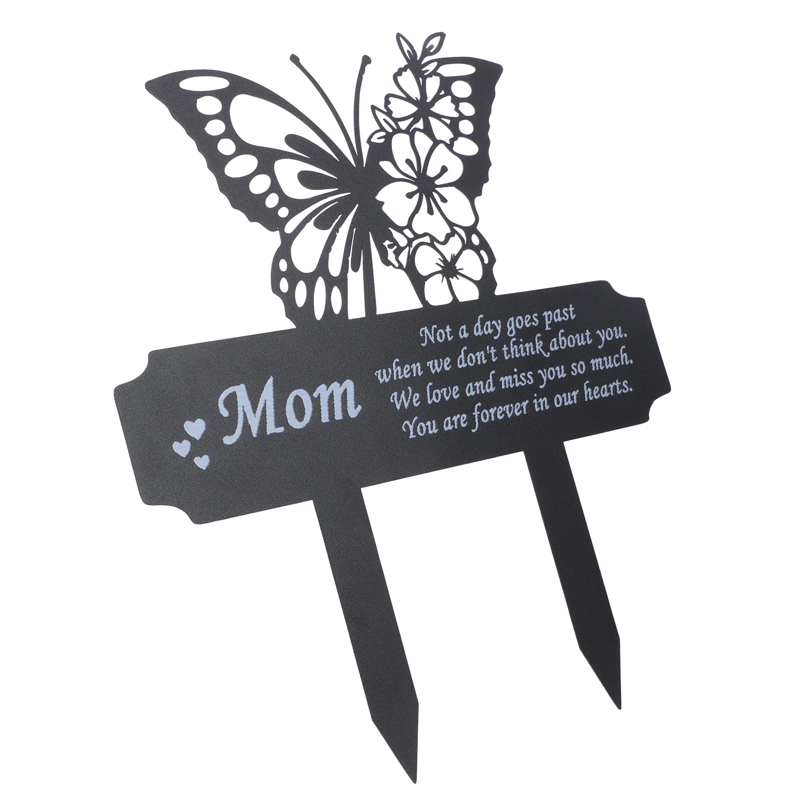 

Waterproof Cemetery Pile Butterfly Grave Marker Memorial Stakes Commemorate Decorations for Mom Iron Supplies Dad