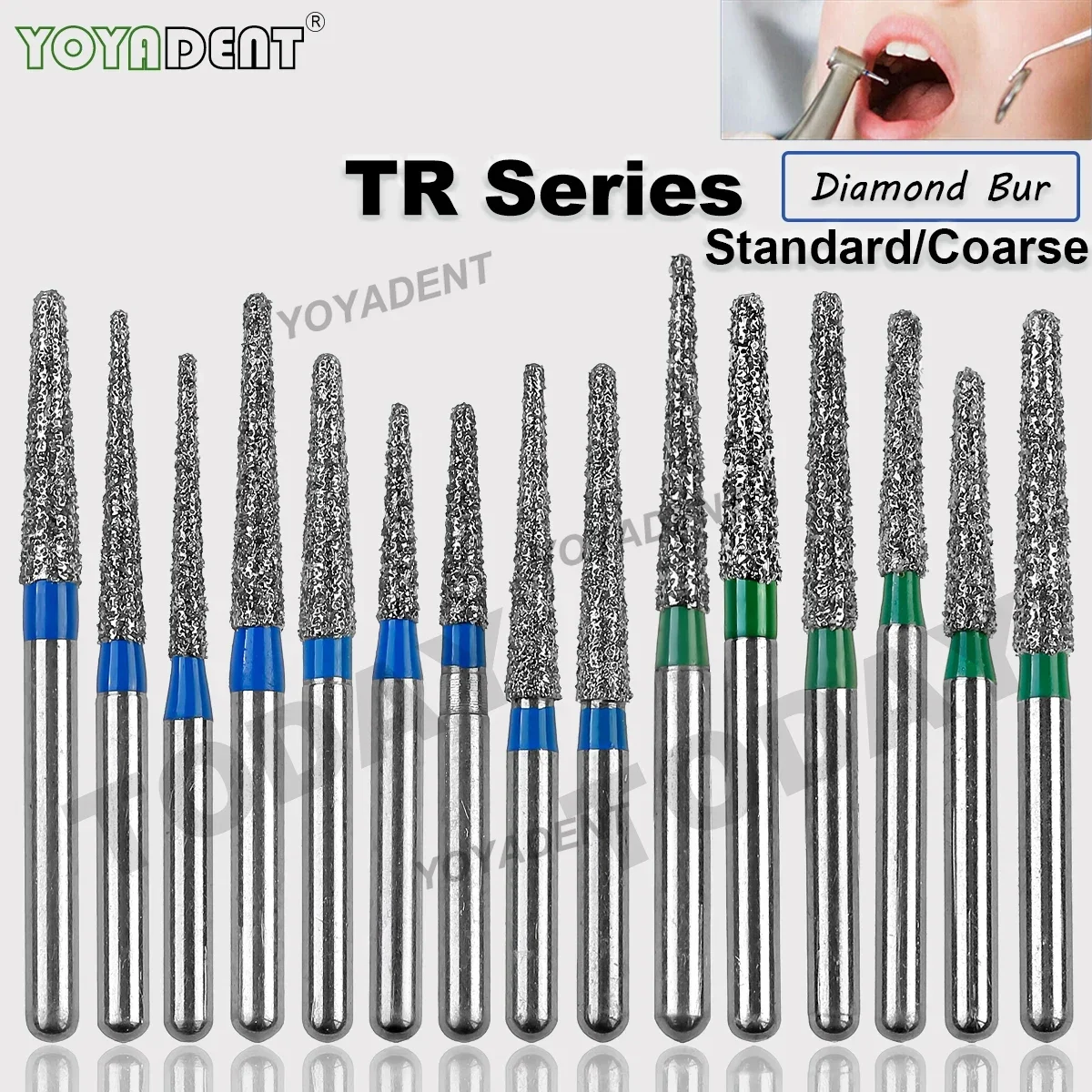 

TR Type Coarse Dental Diamond Burs Dentistry Strawberries FG 1.6mm For High Speed Handpiece Dentistry Materials 10pcs