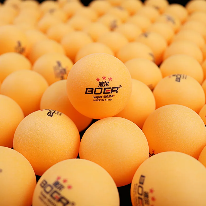 BOER-pelotas de Ping Pong de 3 estrellas, Material ABS de alta elasticidad, sin costuras, 20/50/100 piezas