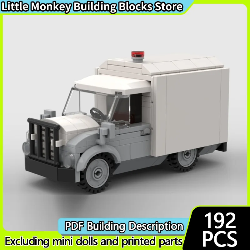 

Urban Rescue Vehicles Model MOC Building Bricks Retro Ambulance Modular Technology Children Holiday Gifts Assemble Toys Suit
