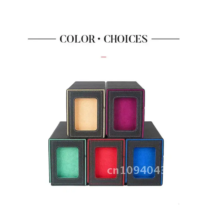 

PU Magnetic Game Card Deck Storage Box Double Grid MTG Card Case Box Storage Commander Card Card Holder Games Board Display