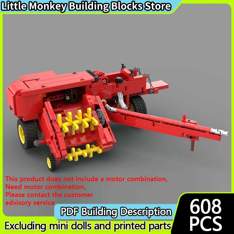 

Конструктор MOC: Модель городского автомобиля, малогабаритный квадратный пресс-подборщик, модульная технология, детские праздничные подарки, набор для сборки игрушек