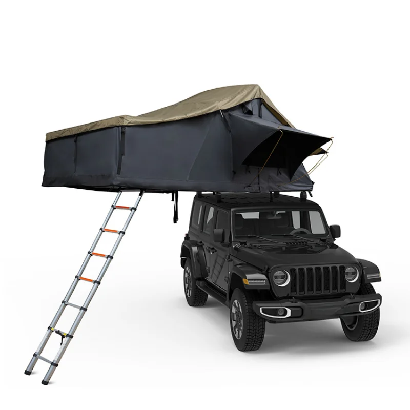 Hot Selling 280G/C Grid Can PU Coating Car Tents Camping Outdoor Soft Roof Top Tent 3 Person High Quality