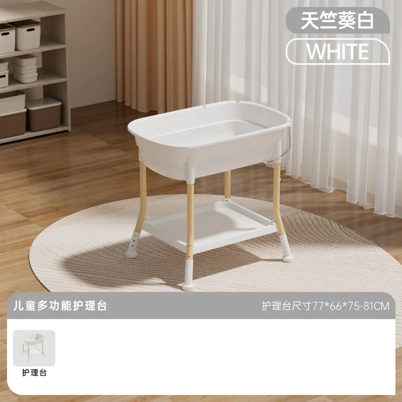 Image 6: Table de soin pour bébé Babyfond, multifonctionnelle, intégrée, mobile, pour le change, le bain et le massage des nouveau-nés.