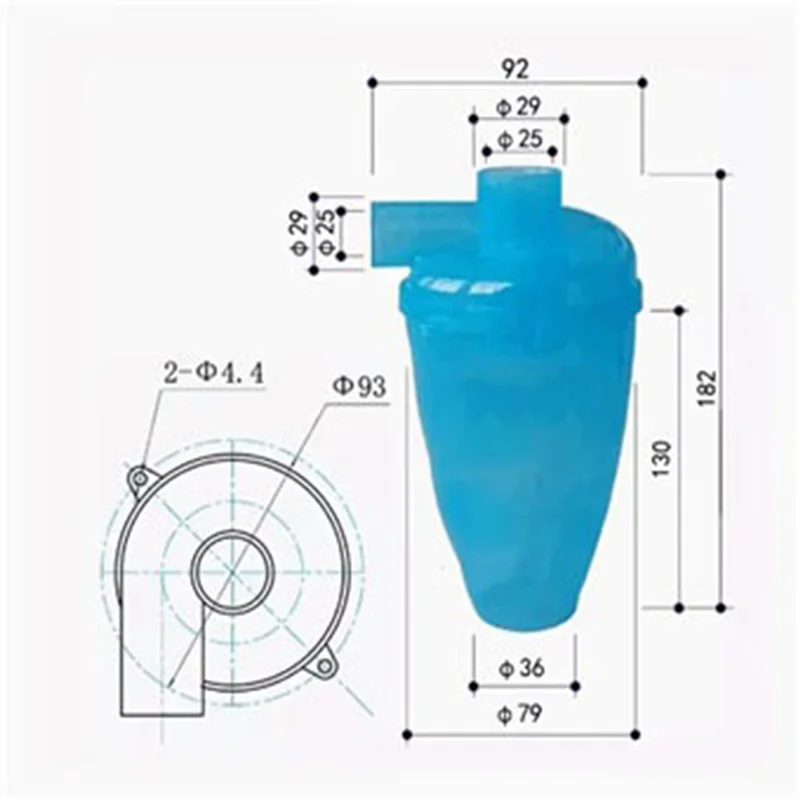 PORK-6X пылесборник Cyclone мини маленький промышленный экстрактор деревообрабатывающий инструмент пылесос фильтр разделение дома DIY