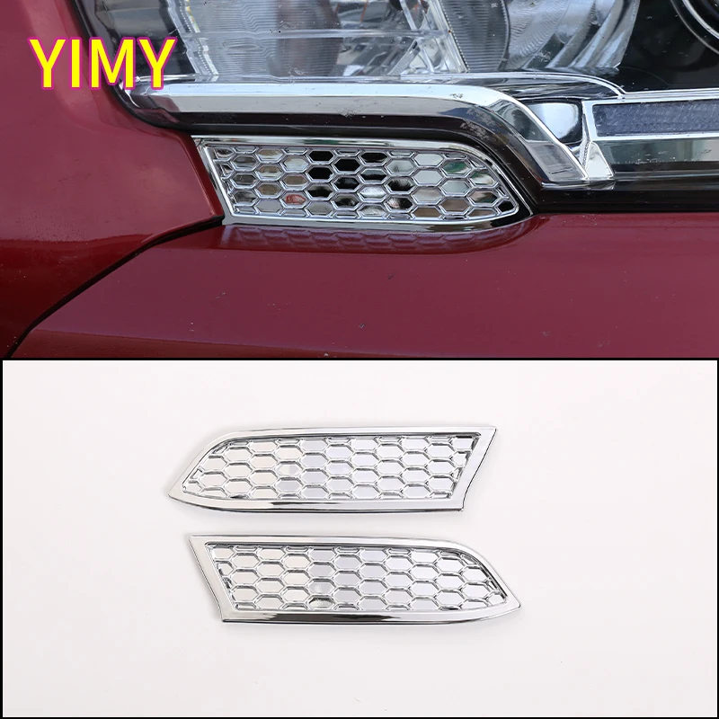 

2x ABS Plastic Bright Light Car Front Headlight Decorative Below Trim Sticker Suitable for Toyota Tacoma Pickup 2016-2022