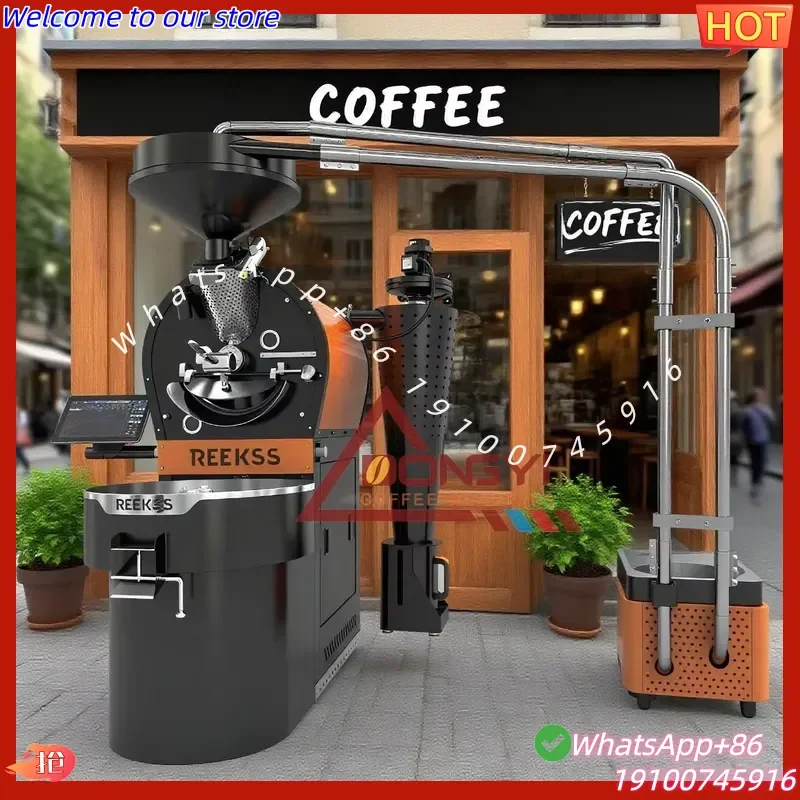 CE Certificate DONGYI Reekss Customized Beans Toaster 10kg 12kg Price Coffee-roaster-industrial Termometro Sniper M10 Coffee