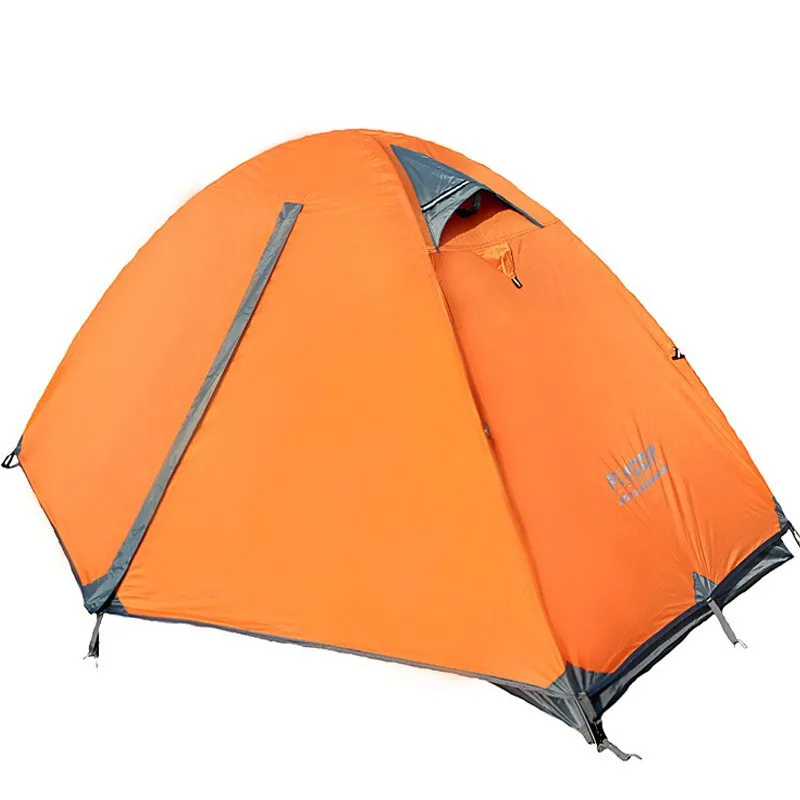 Tente de camping pour 1 personne, double couche, double porte, en aluminium, résistante au vent et à la pluie, pour la randonnée, les voyages, le backpacking, ultralégère