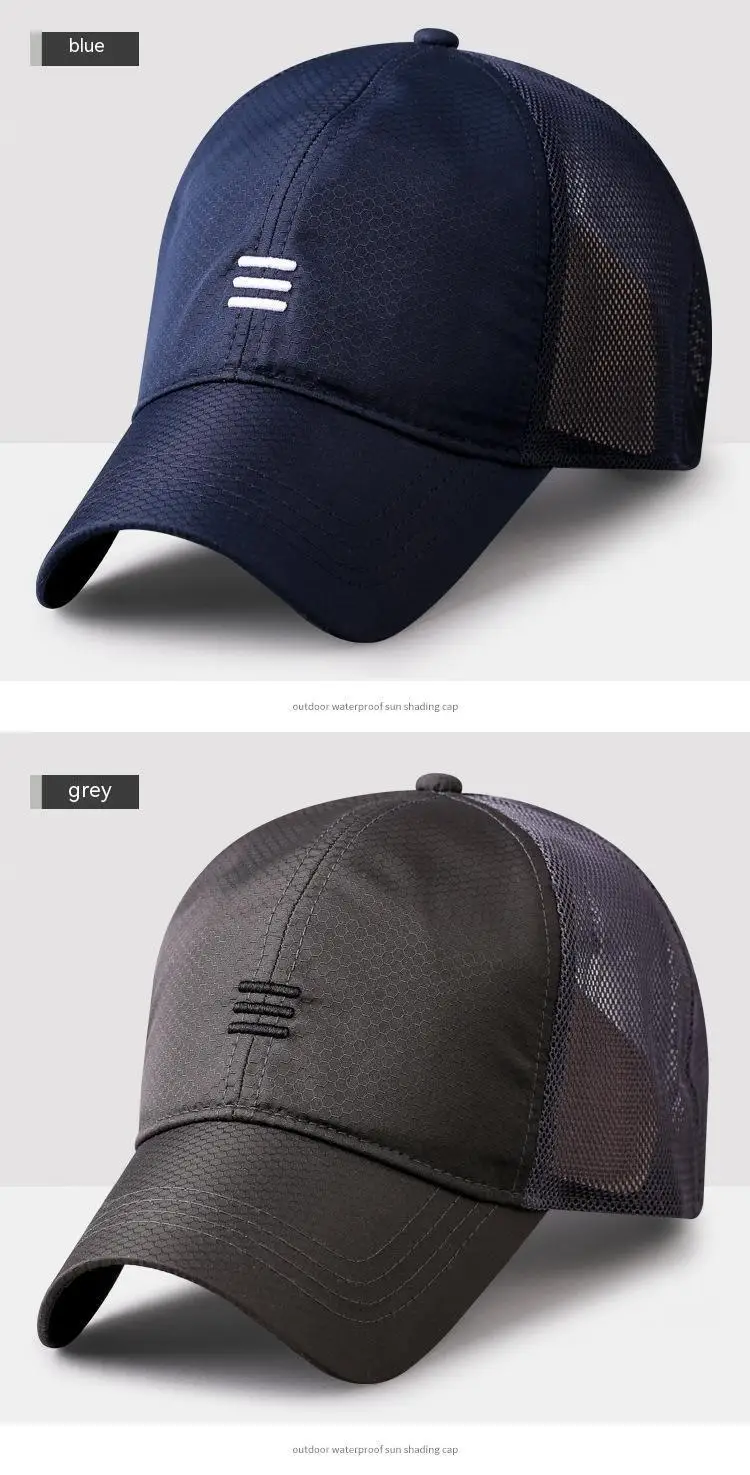 Overs ize Big Head Man Plus Size Baseball Cap Frühling Sommer dünne Stoff Mesh Sonnenhut männlich Snapback m 55-59cm l 60-64cm – Detail 31