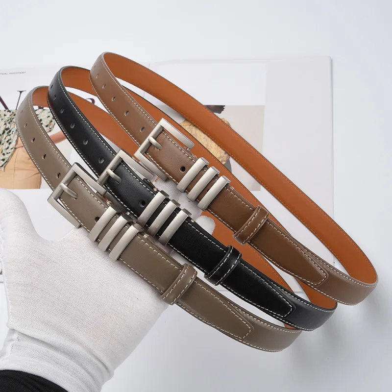 

Новые женские модные ремни из натуральной кожи в стиле ретро, женский пояс, пальто, пояс, украшение для платья, узкий джинсовый ремень