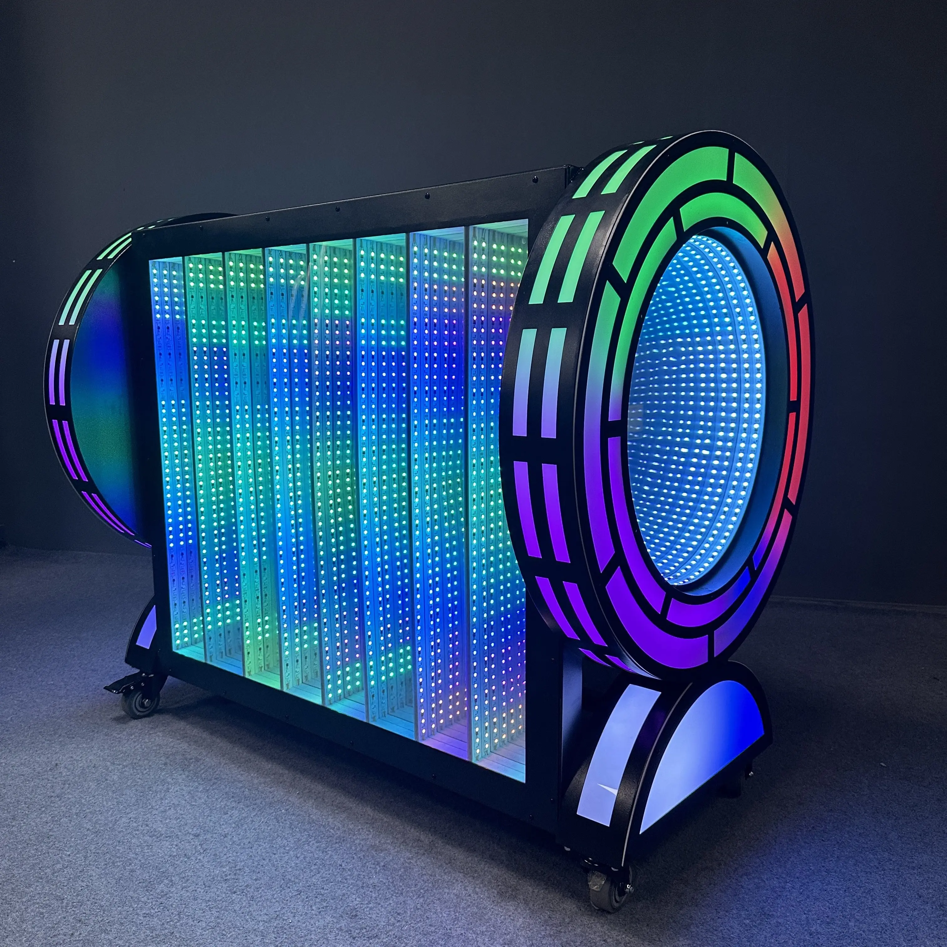 Bar colorful DJ table KTV party room luminous disc table removable acrylic wrought iron audio table led new