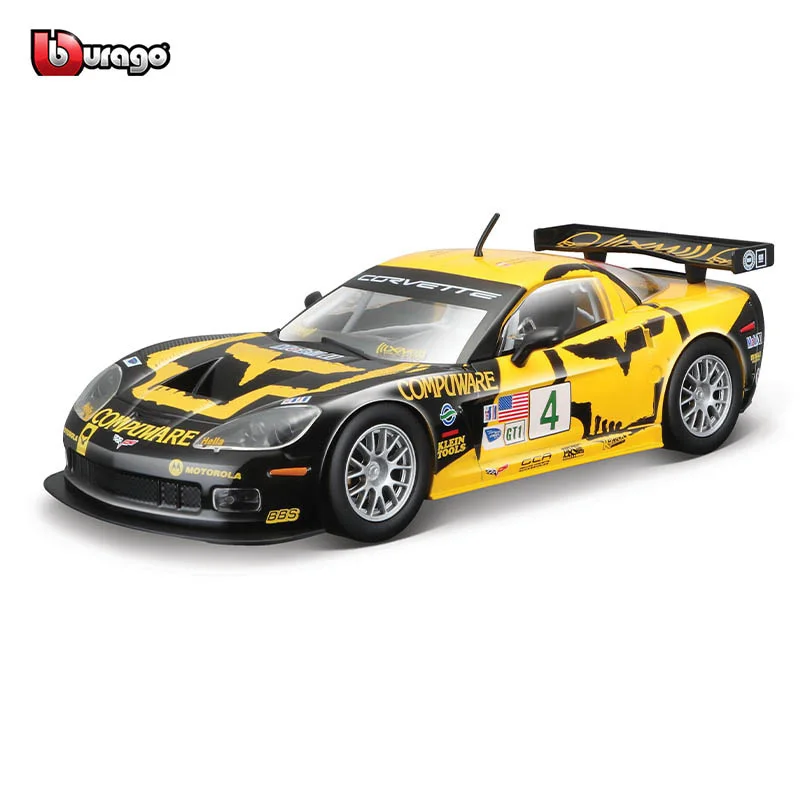 Bburago scala 1:24 Chevrolet Corvette C6R lega auto da corsa in lega veicolo di lusso pressofuso tirare indietro auto modello collezione di