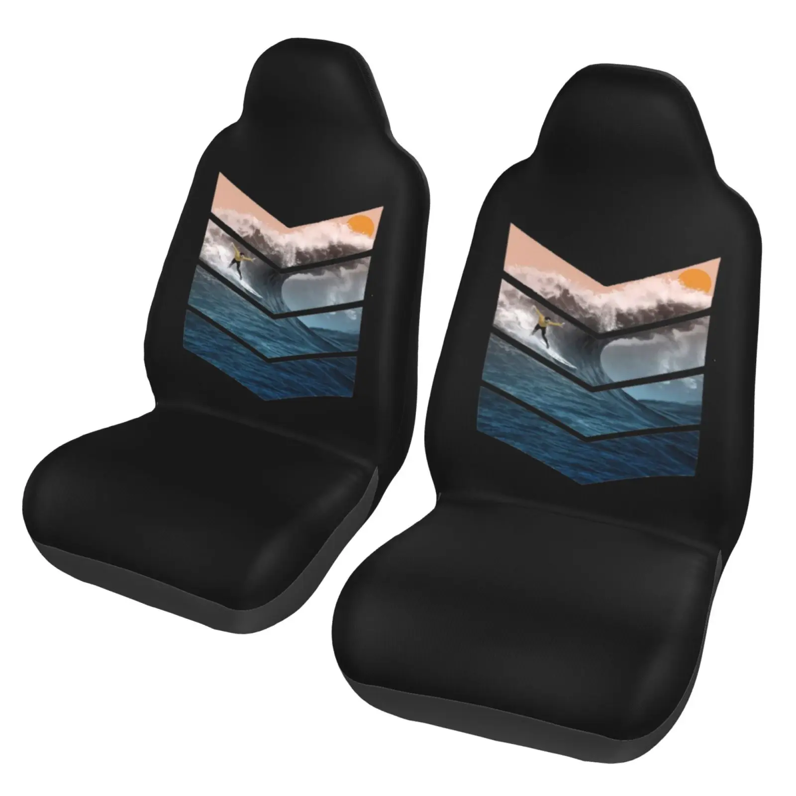 MOTION Extreme Surfer 2 PCS Car Seat Covers Front Auto Seat Cover Breathable Car Bucket Seats Protector Covers Universal Fit