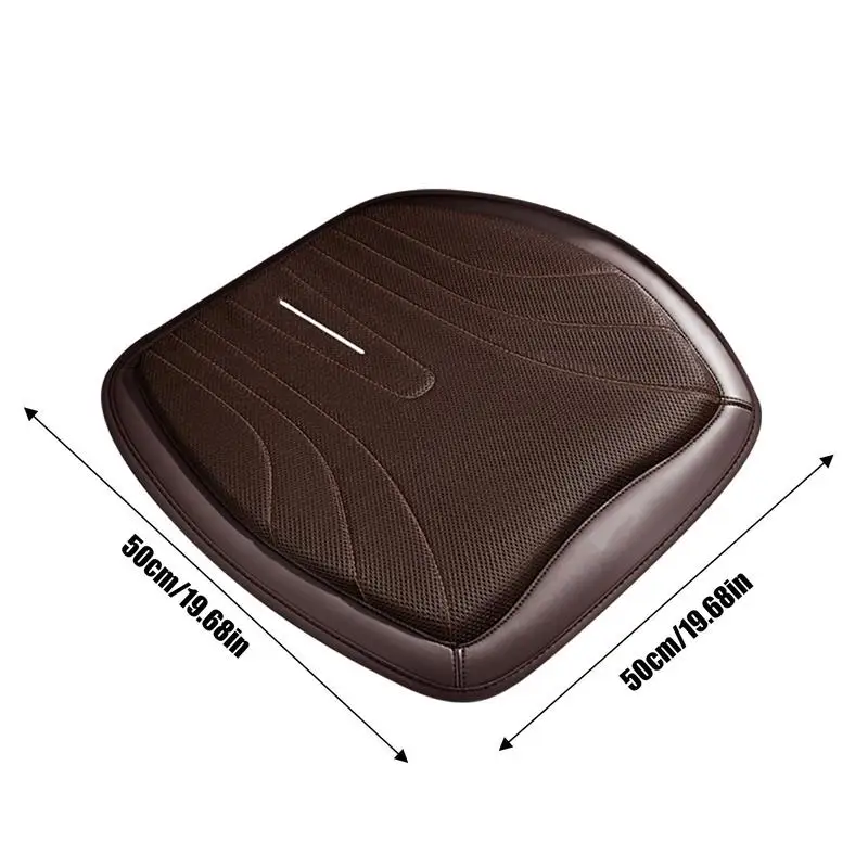 Car Seat Cushion Leather Car Seat Extender Cushion Support Pillow Memory Pad Long-Distance Driving Office Driver Protector Mat