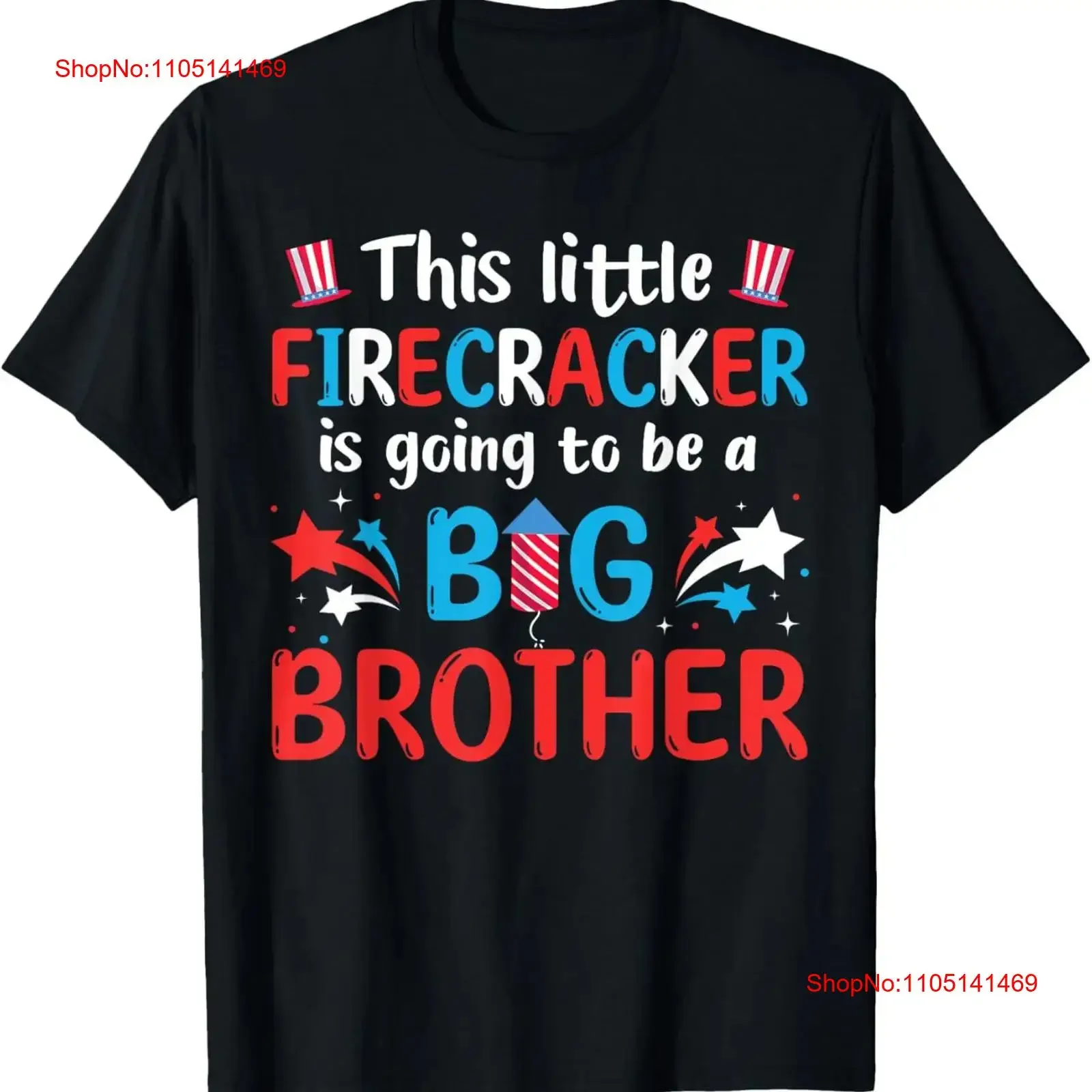 This Little Firecracker is going to be Big Brother 4th July T Shirt  vintage Washed Stretched streetwear Soft Breathable Unisex