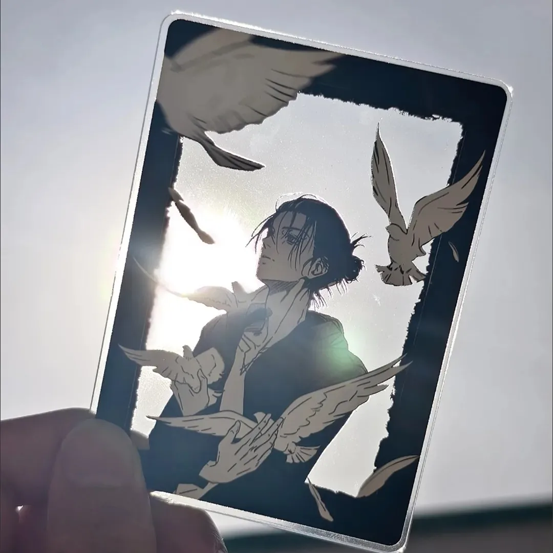 Eren Peace Dove Acrylic Card Attack on Titan Transparent Cards Group Photo Card Collection Shooting Prop Anime Goods Friend Gift