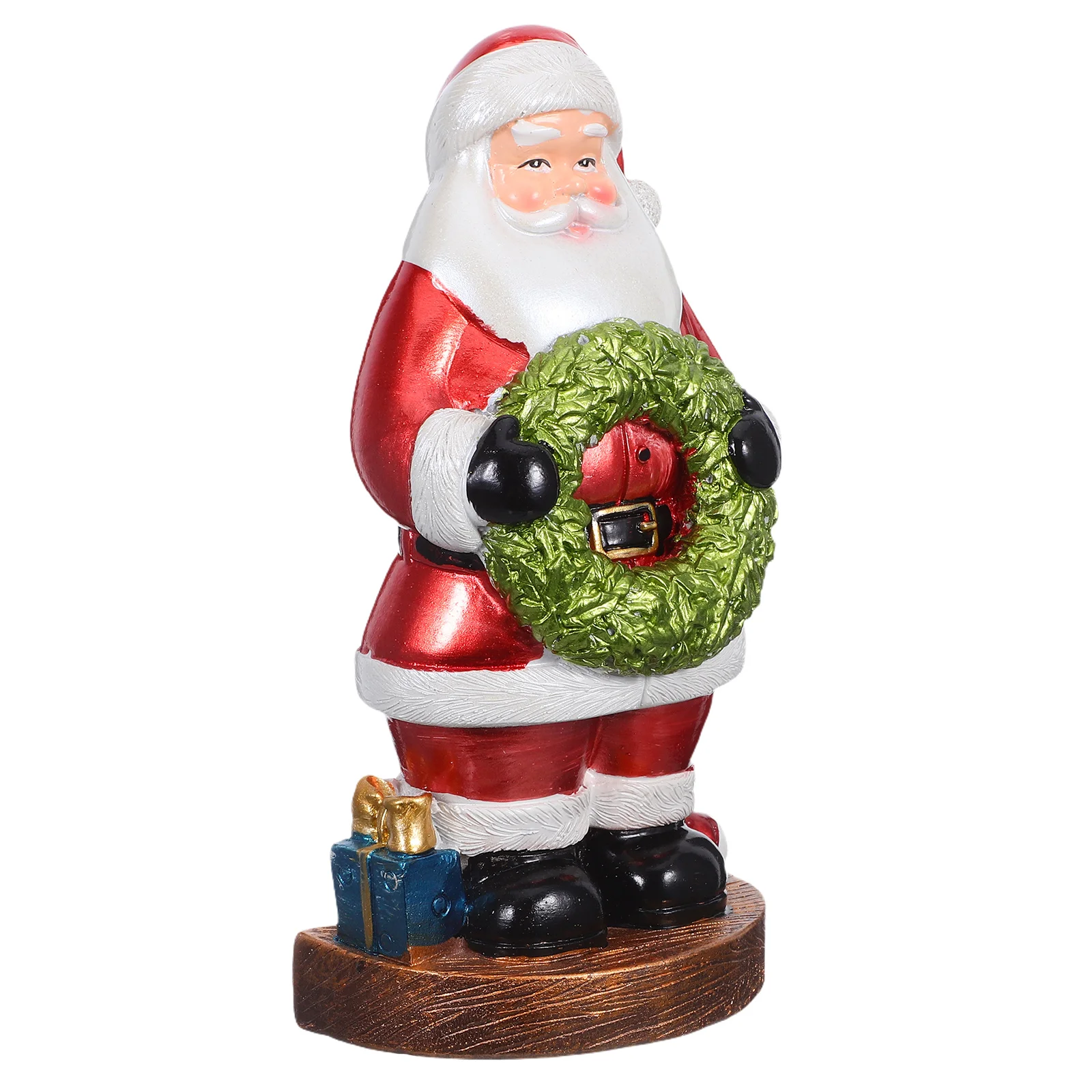 

Household Santa Claus Ornament Christmas Statue Resin Mini Decoration Outdoor Figure