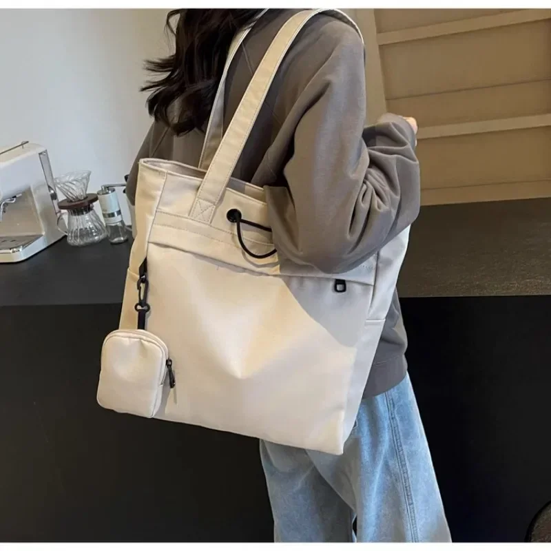 

GAINNY Large Canvas Tote Bag Women Solid Color Big Capacity Shoulder Bag for Work Commuting School Shopping Handbag Fashion