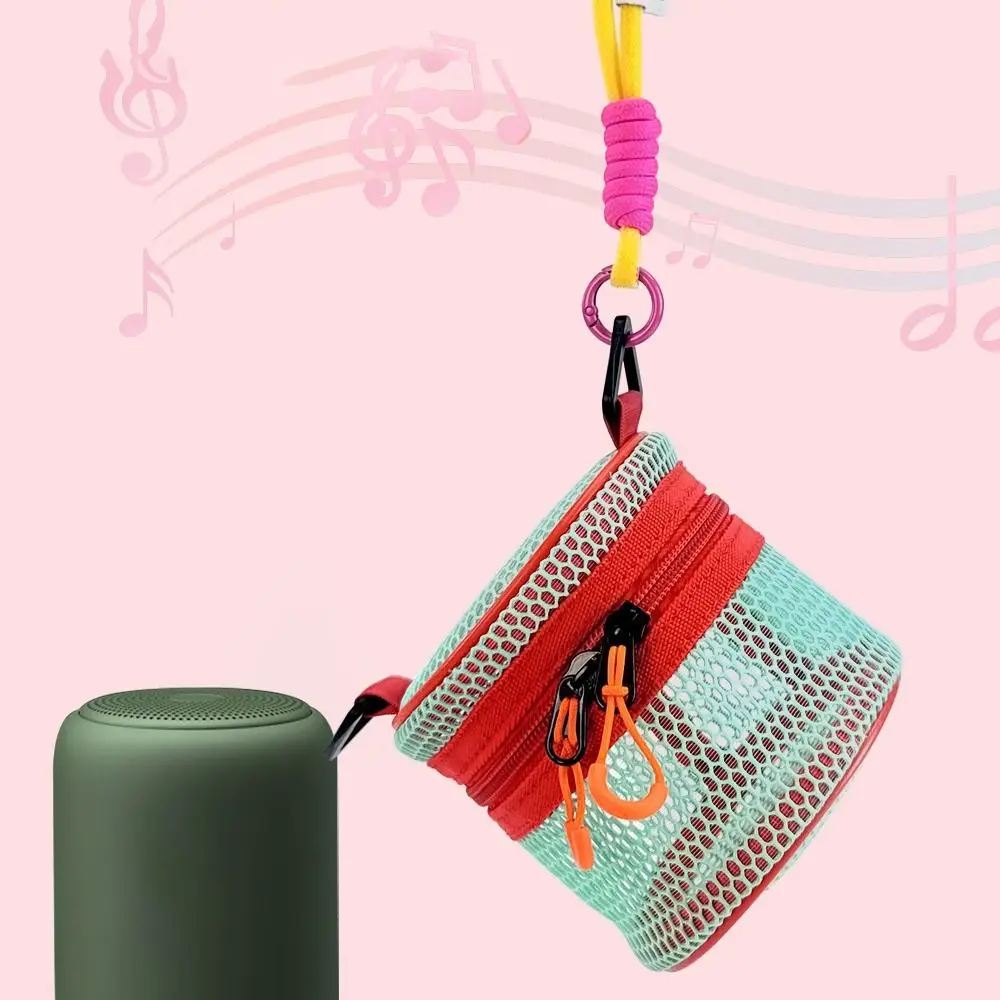 Durable Hollow Mesh Shoulder Bag Mini Wear-proof Circular Crossbody Bag Lightweight Portable Colorful Bucket Bag Lipstick view 4