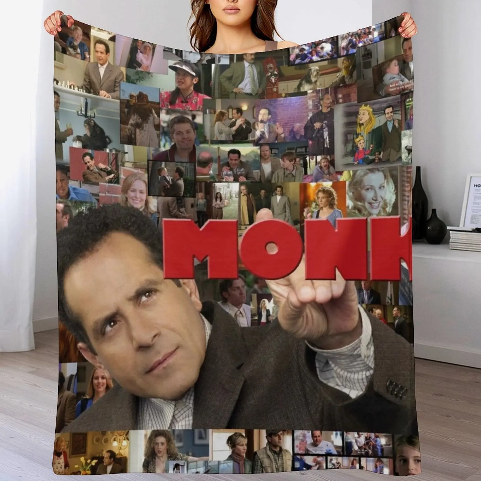 

Adrian Monk Collage Throw Blanket Kid'S Personalized Gift Blankets