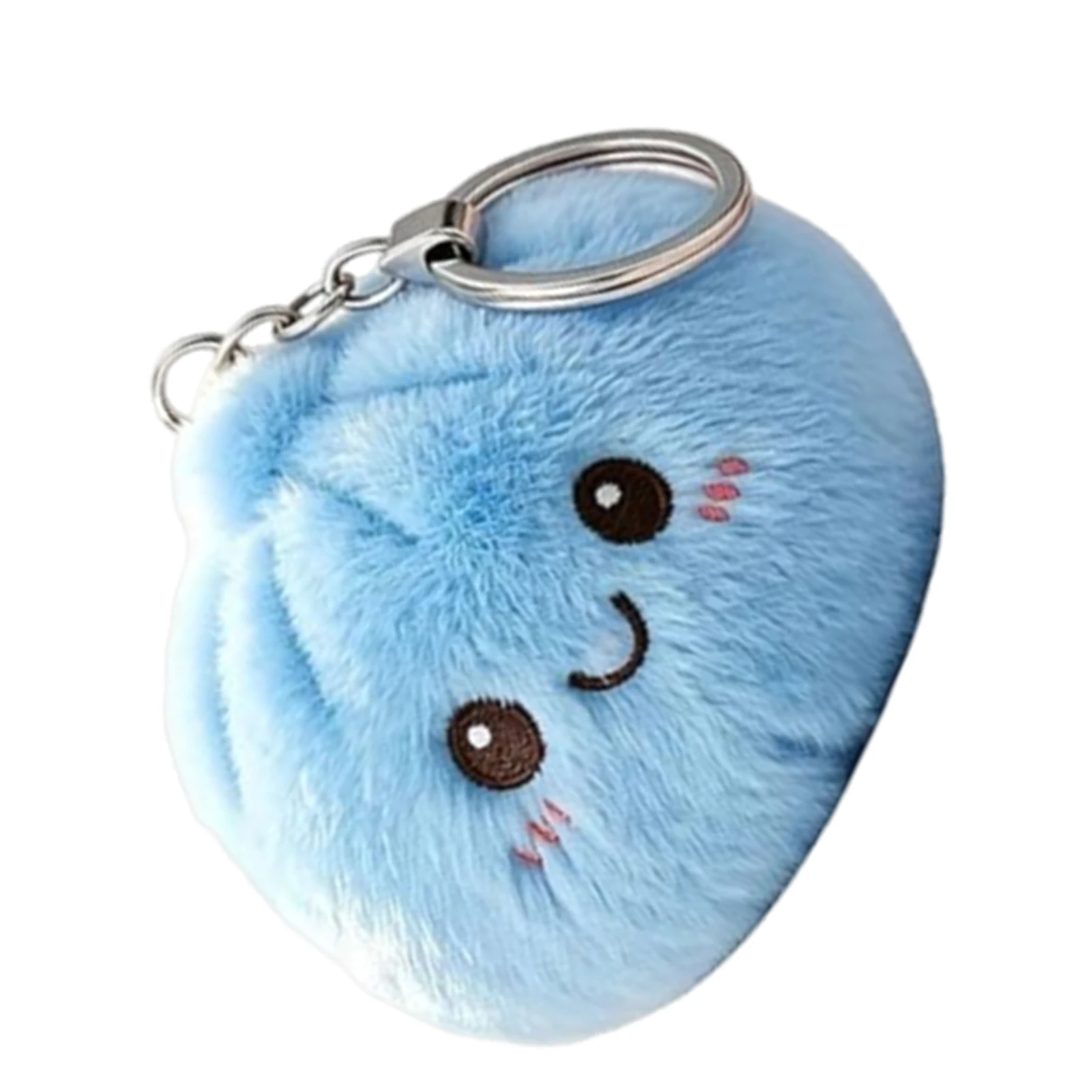Squeeze Bun Plush Keychain Multi Purpose Imitation Rabbit Fur Bun Keychains Funny Desk Ornament for Handbag&Purse& Car Keys