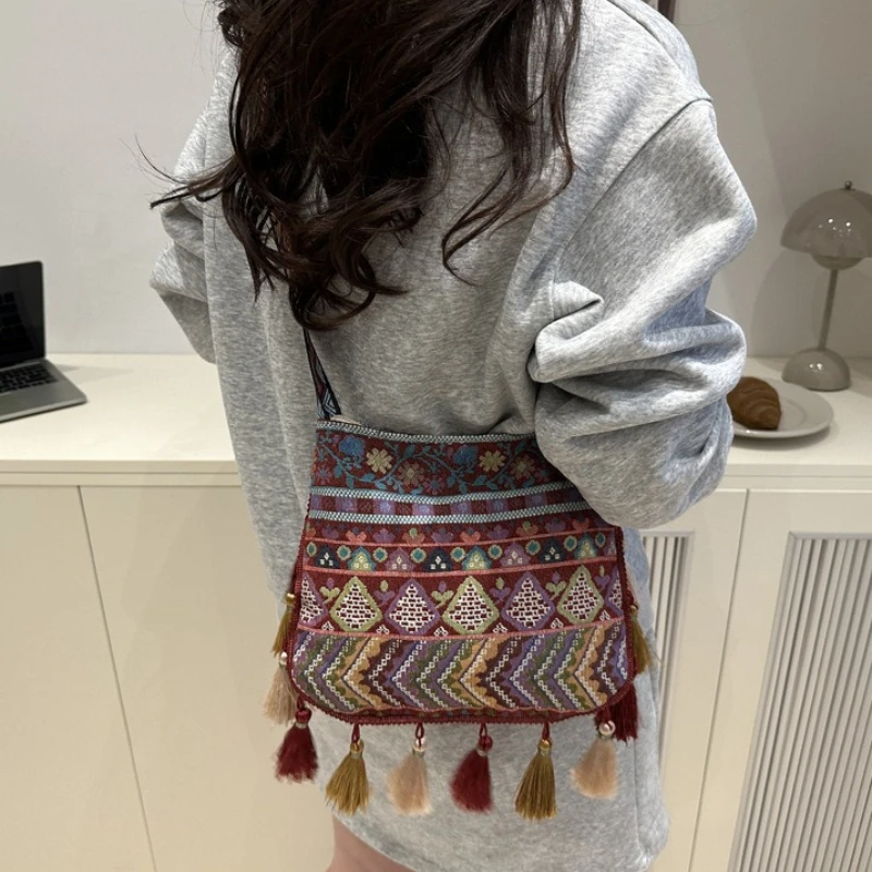 Bohemian Ethnic Pattern Tassel - Ethnic Boho Fashion 评论和价格