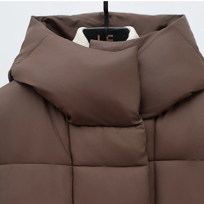 Abrigos de plumón de algodón Vintage para mujer, Parkas gruesas y cálidas con capucha, chaqueta holgada que combina con todo, abrigo de nieve a