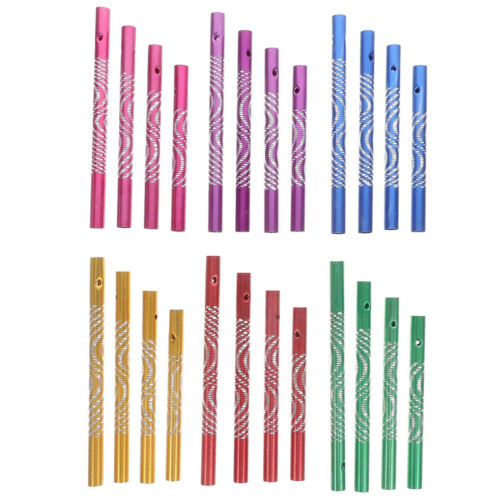 

24Pcs DIY Wind Chime Materials Kit Metal Tubes 88-118cm Clear Melodic Sound Crafting Supplies for Outdoor Decor