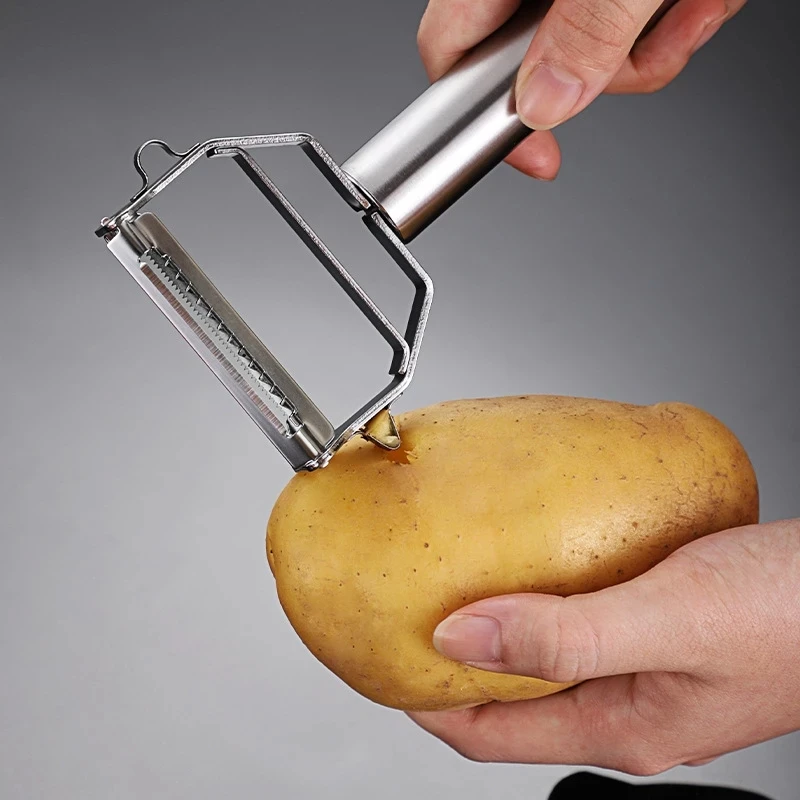 Stainless Steel Vegetable Fruit Peeler Kitchen Multifunction Melon Double-Head Peeler Home Potato Slicer Shredder Carrot Peeler