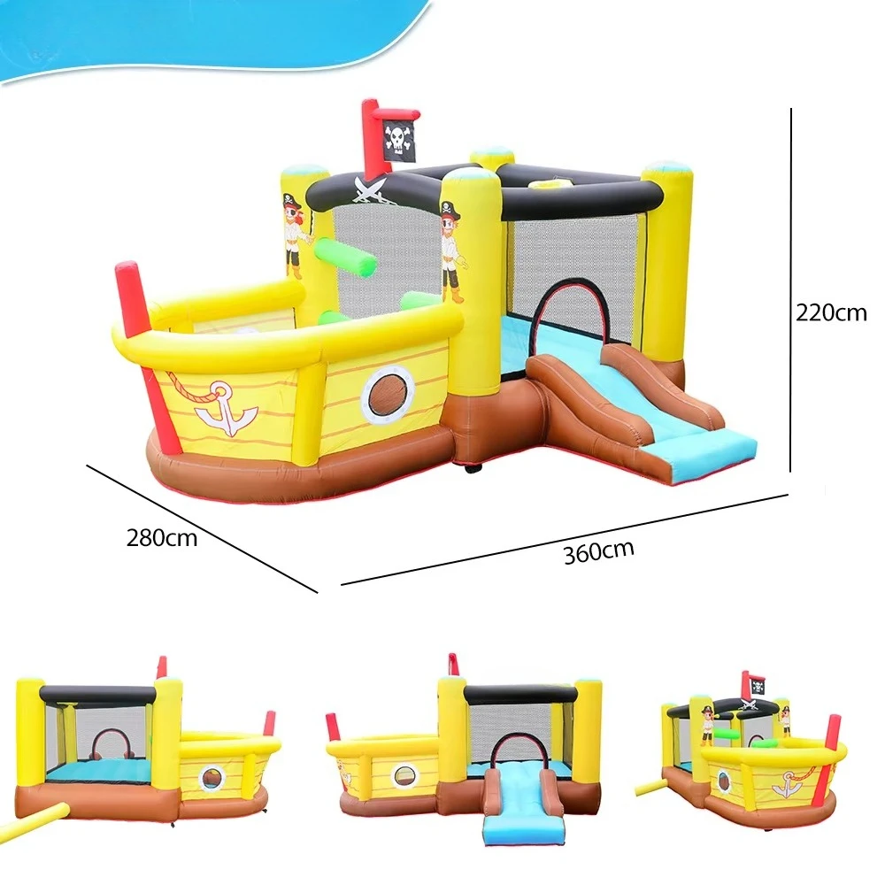 

Pirate Ship Commercial Jumping Slide Bounce House Bouncing Castle Inflatable Bouncer For Kids