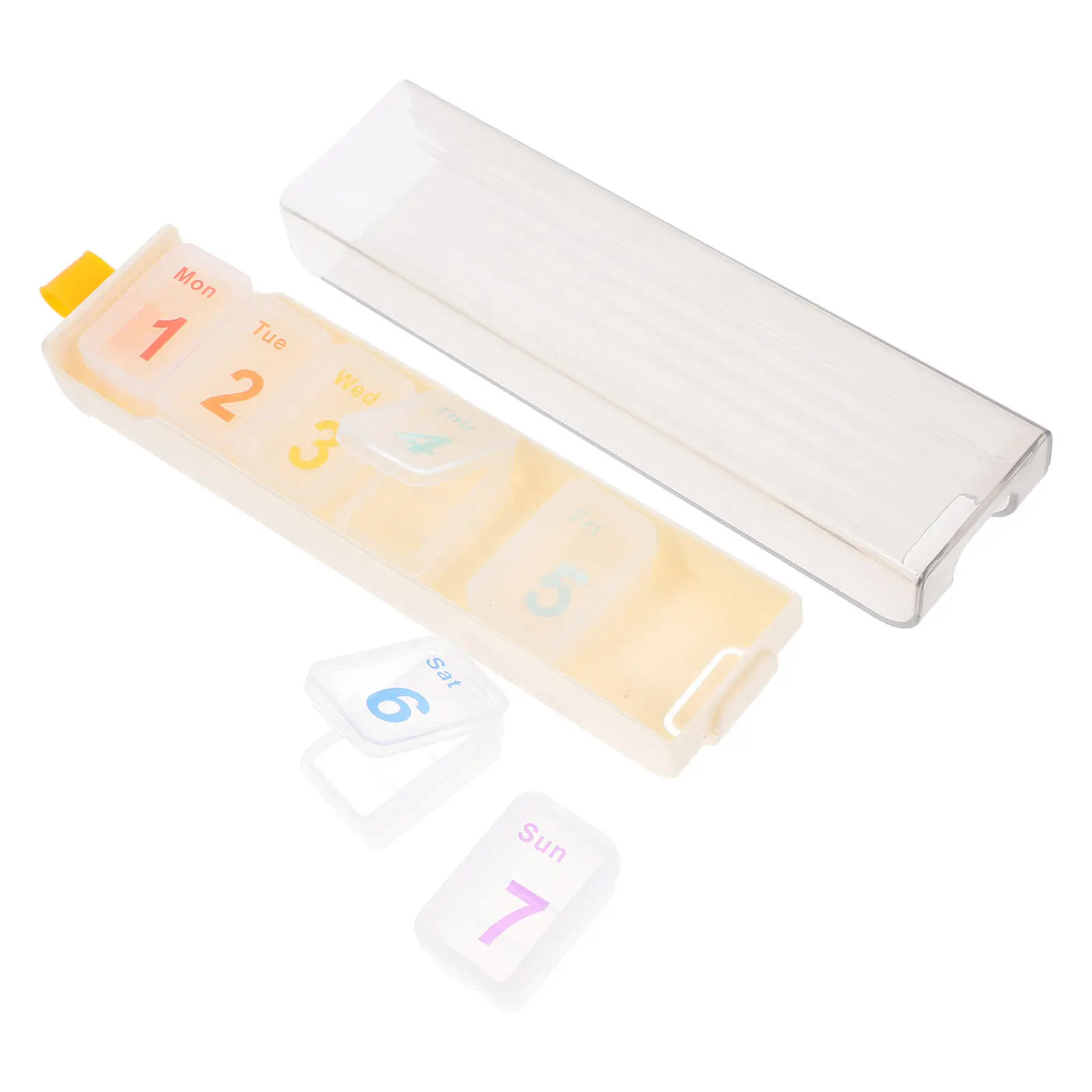 

1Set Small Weekly Pill Case Portable Medicine Organizer Compact Travel Pill Organizer Box Daily Supplement Storage