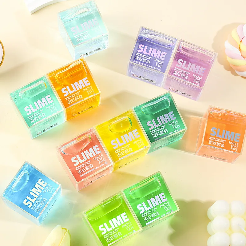 Slime Fluffy Slime Cake Animal Candy Fruit Butterfly Super Elastic Non Stick Squeeze Toy Slime Kit Pressure Kawaii DIY