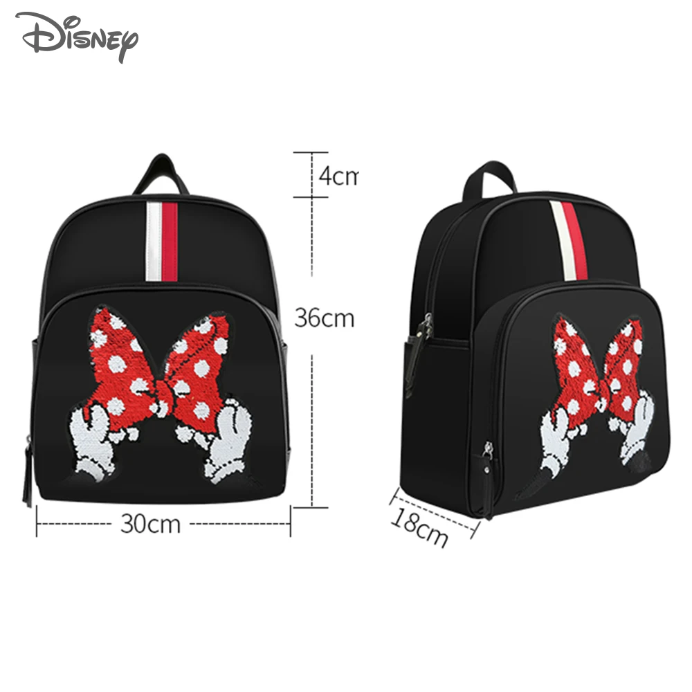 Sac à dos DISNEY à paillettes Mickey Minnie, sac à langer fantôme maman, sac à langer bébé organisateur grande capacité à couches poussette sacs de