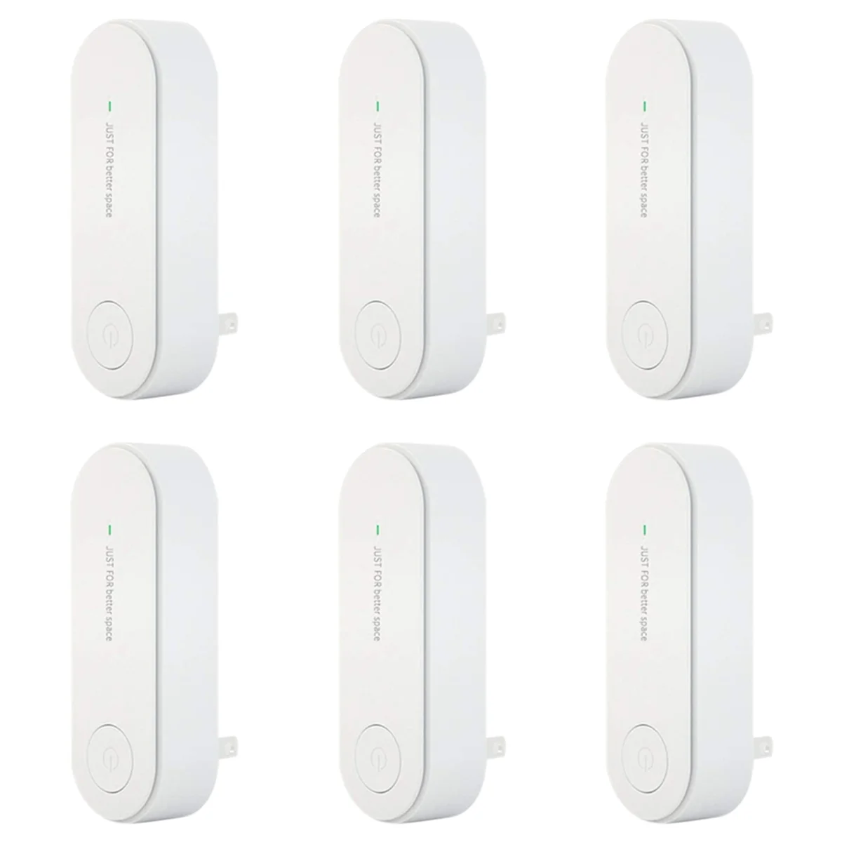 

A52Q6Pcs Подключаемый очиститель воздуха, мини-портативный очиститель воздуха, очиститель воздуха с ионным генератором, подходит для спальни домашних животных, белая вилка стандарта США