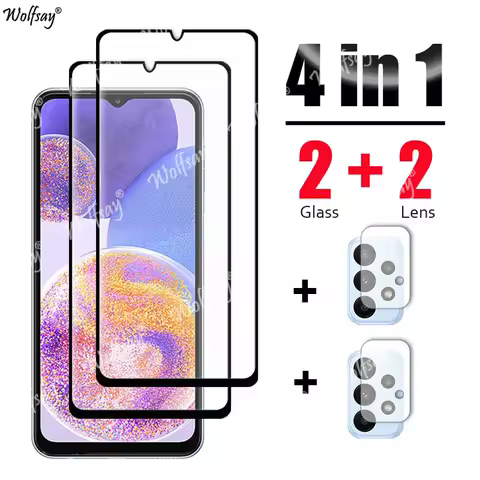 For Samsung Galaxy A23 Glass Samsung A24 A23 A14 A04S A34 A54 A13 A33 A53 A22 Tempered Glass HD Screen Protector Film Galaxy A24