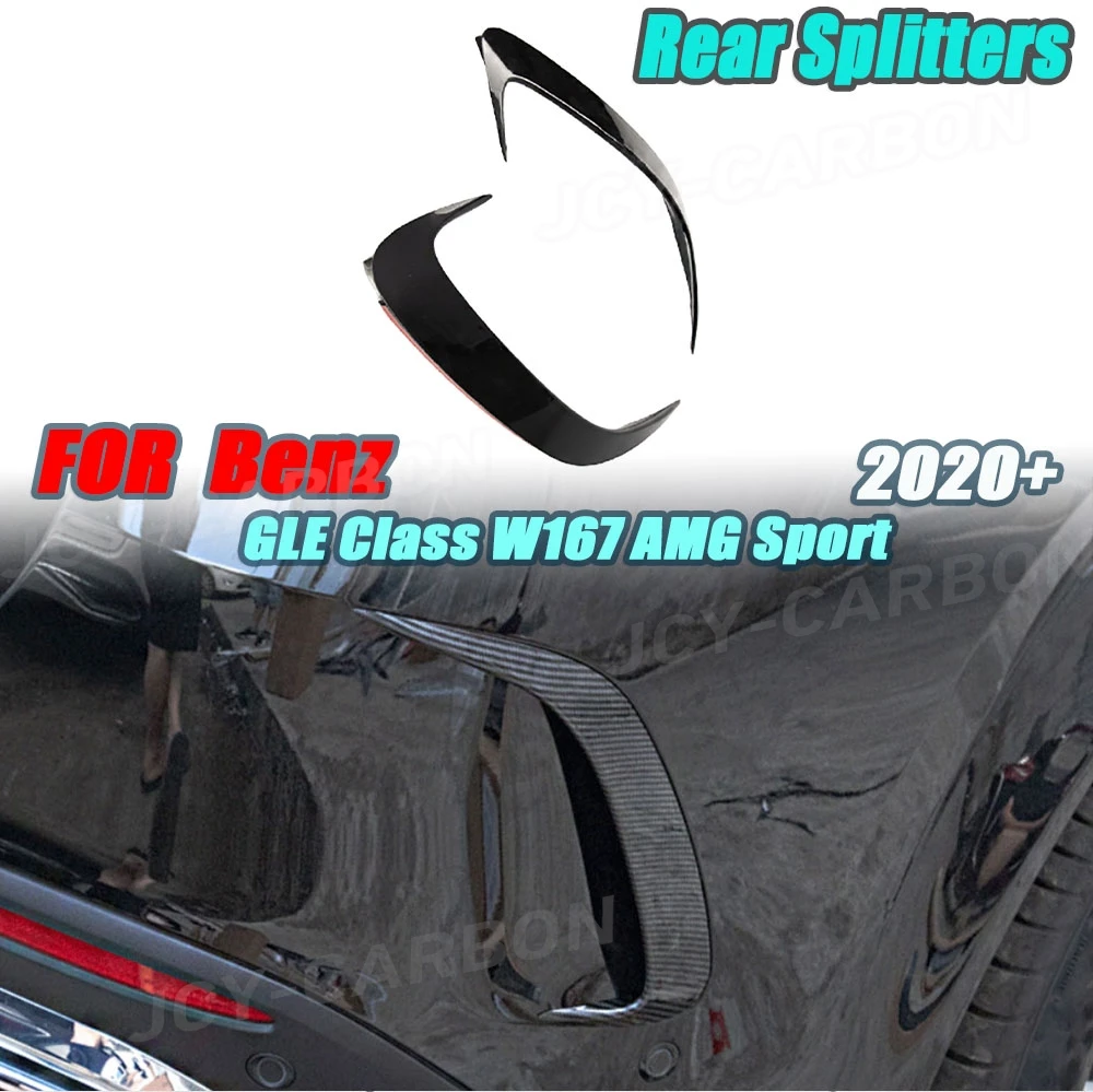 

JCYECF Carbon Fiber For Mercedes Benz GLE Class W167 GLE350 GLE450 GLE53 For AMG Sport SUV 2020 Gloss Black Rear Splitters Fins