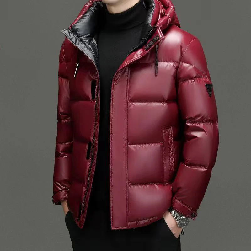 2024 new arrival winter jacket 90% white duck down jackets men,mens fashion thicken warm parkas hooded trench coat