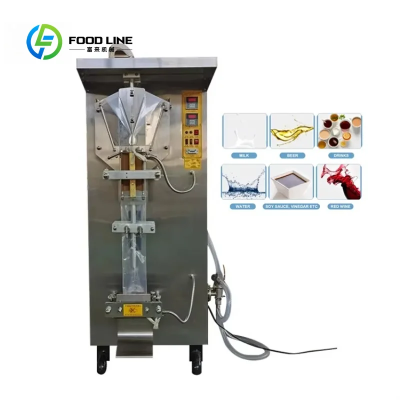 Vertical Pouch Sachet Beverage Cans Water Milk Packaging Liquid Filling Sealing Machine Plastic Bag Making Customized automatic