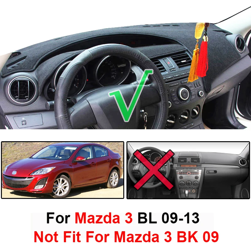 

Xukey для Mazda 3 M3 BL 2009 2010 2011 2012 2013, чехол для приборной панели автомобиля, коврик для приборной панели, коврик для приборной панели, анти-УФ-антискользящий